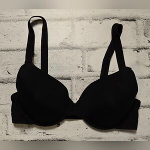 Juicy Couture Black Underwire Bra 36B Logo Band Intimates